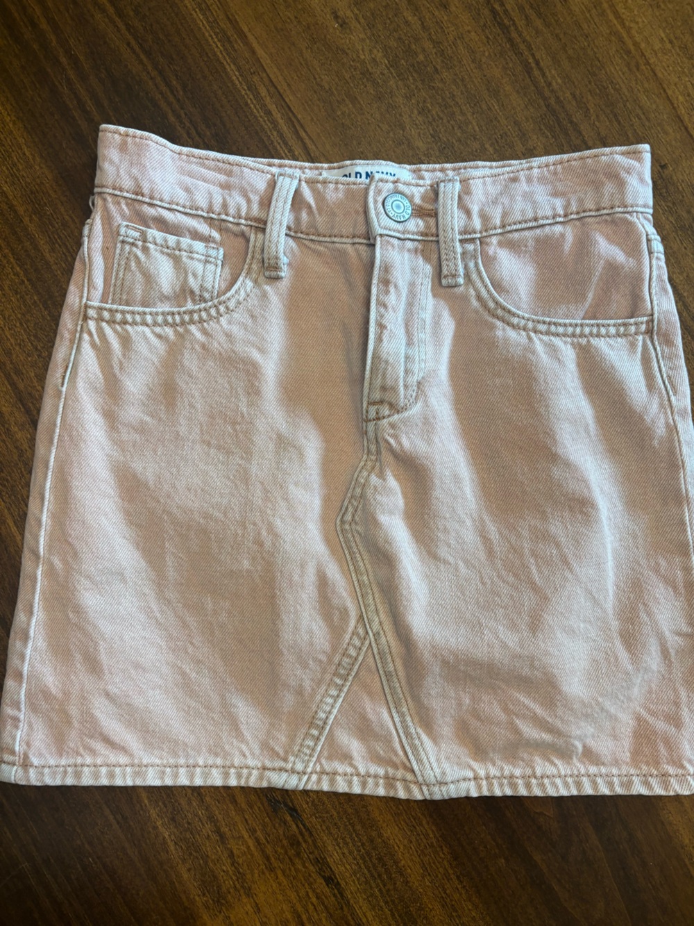 Old Navy girls Pale Pink Denim skirt size medium 8